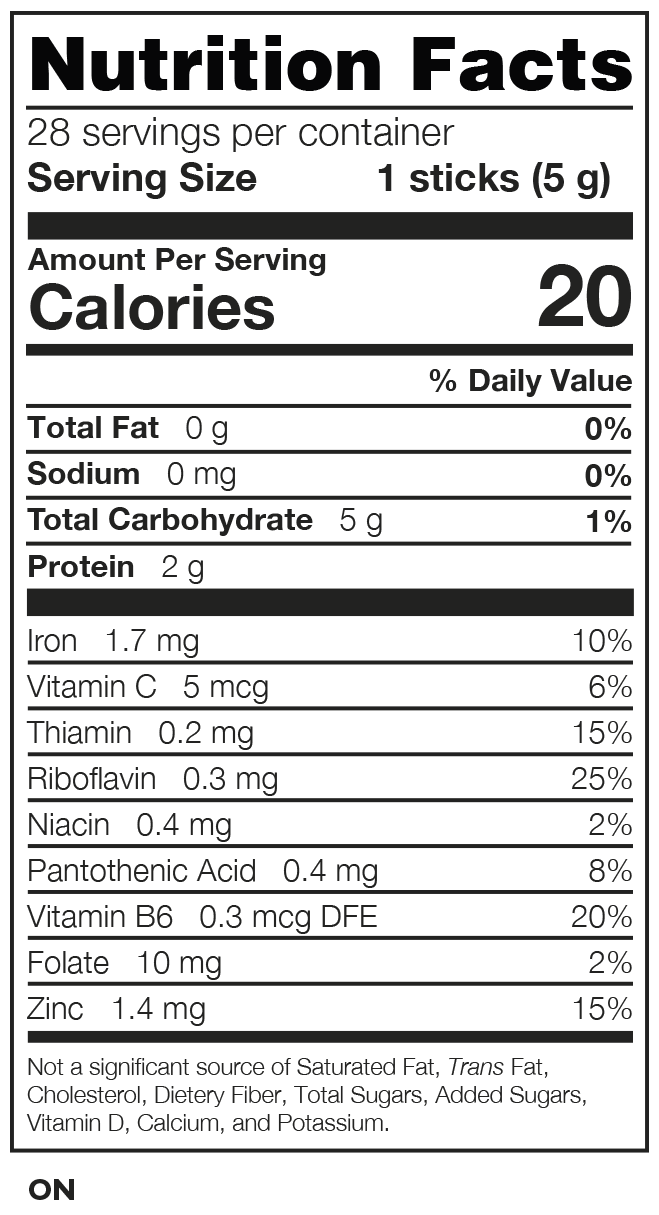 Nutrition facts