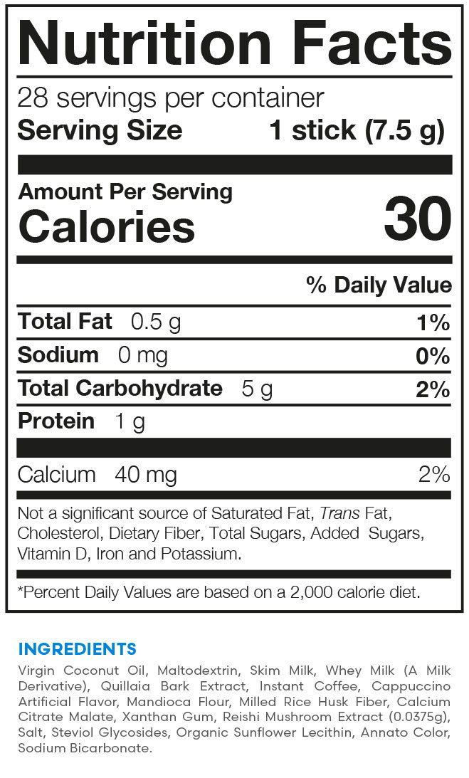 Fuxion Ganomas Cappuccino nutrition facts