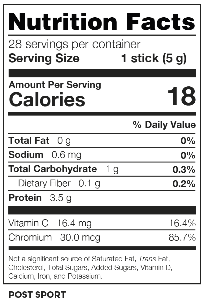 Post Sport Pro Edition nutrition facts